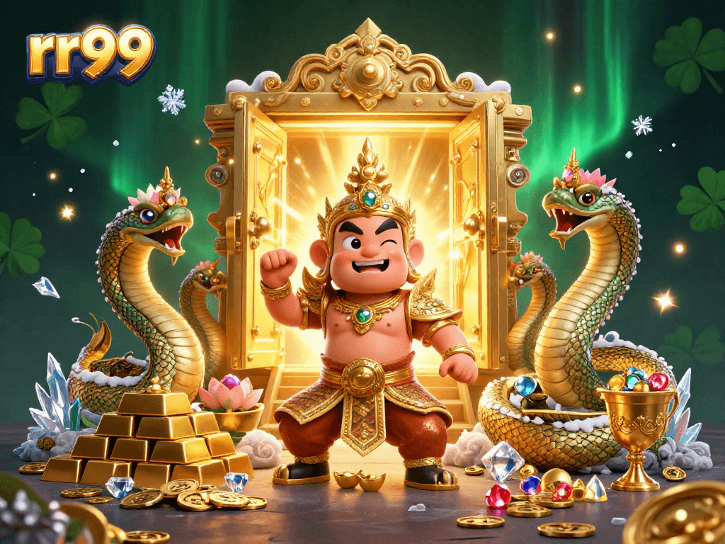 Experience rr99 excitement with a golden guardian and treasures in a dazzling online casino