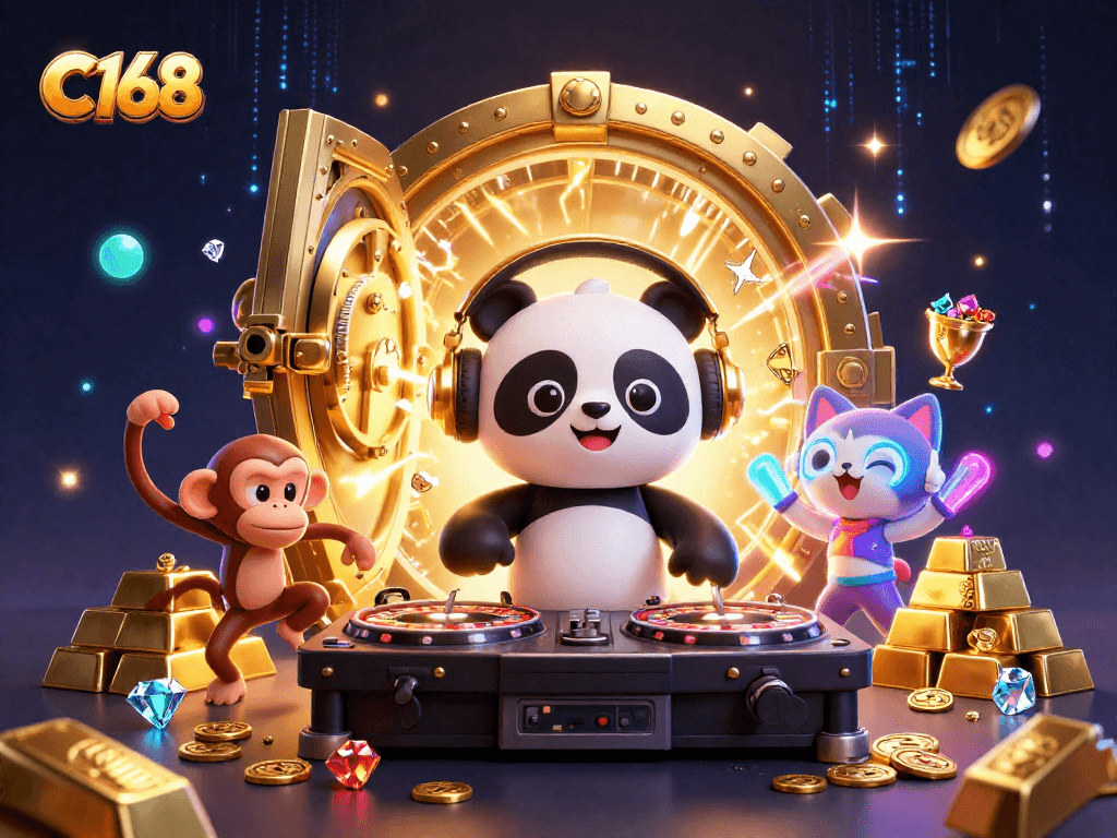 C168 players enjoy the excitement of winning big in a vibrant casino scene.