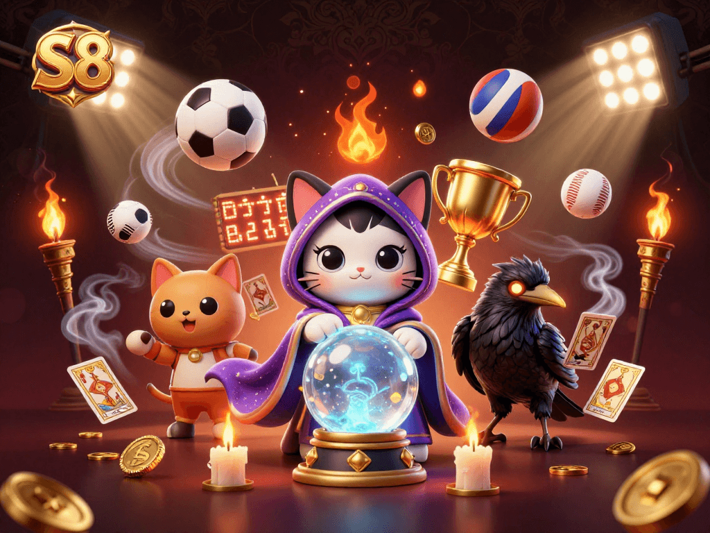 S8 engages players with thrilling visuals and dynamic sports elements in a captivating casino setting.