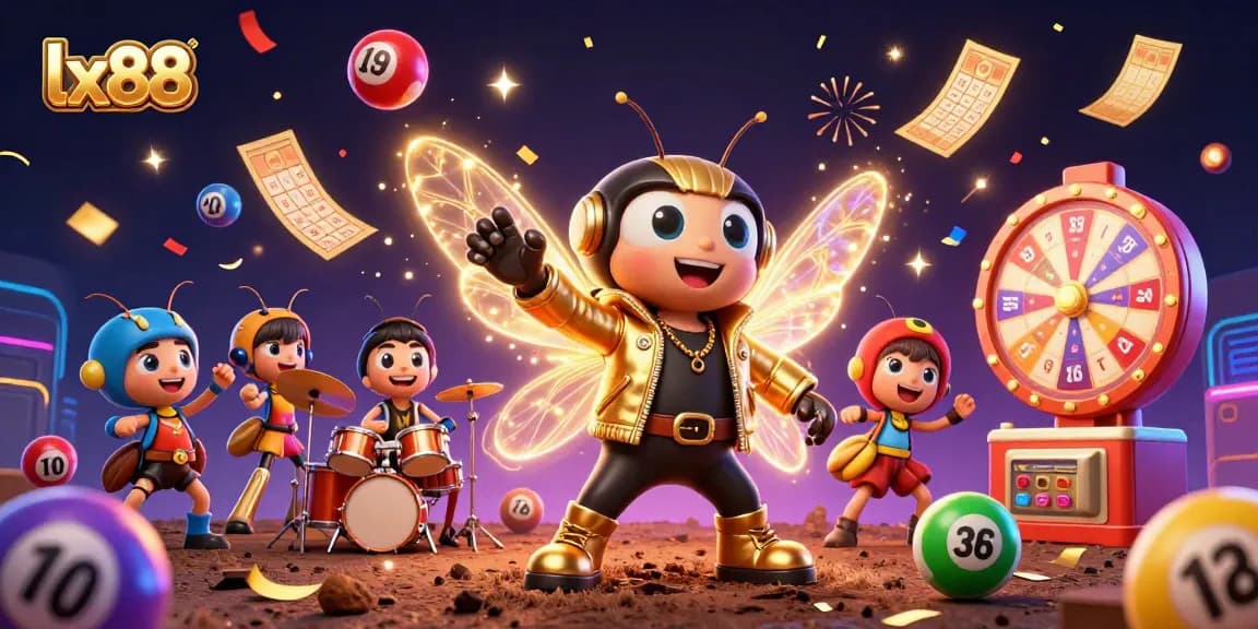 Experience the thrill of winning with lx88, a vibrant casino scene featuring playful characters and dynamic elements.