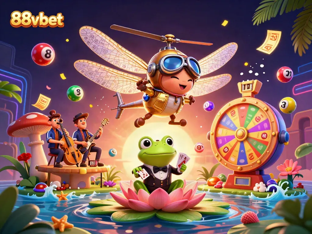 Play and win at 88vbet with an engaging scene featuring vibrant casino elements.