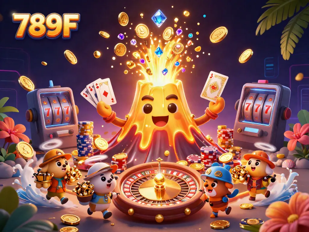 Win big rewards at 789F with a thrilling eruption of gold coins and treasures.