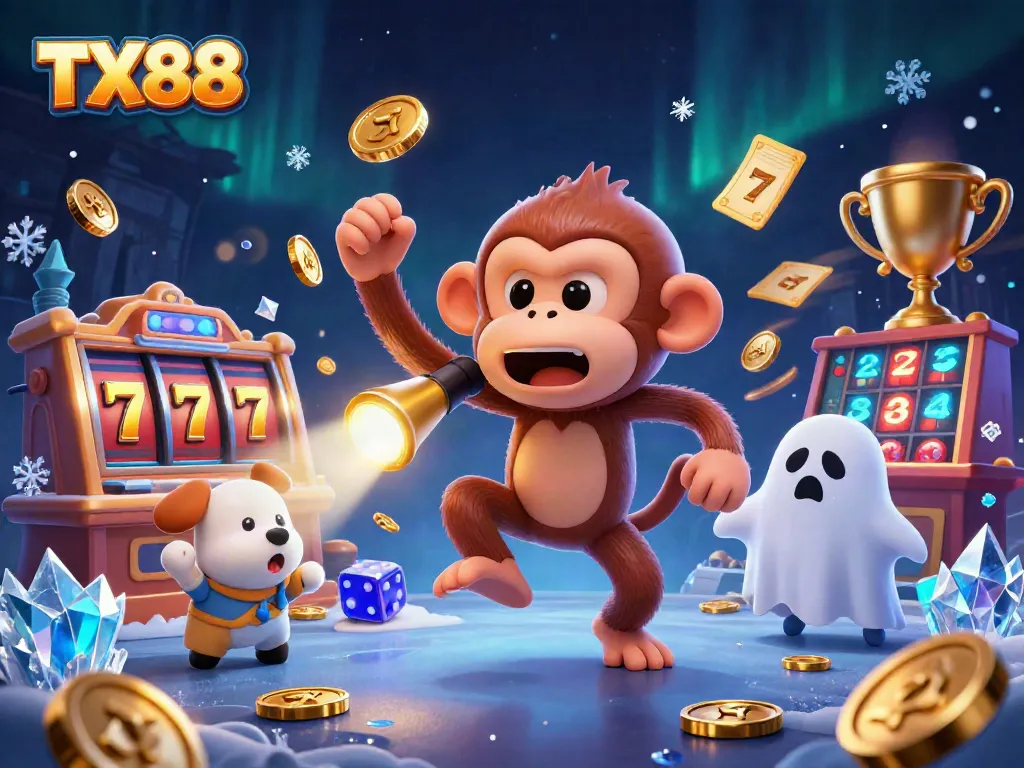 Engage with TX88’s thrilling slots experience featuring golden juggled coins and dynamic gameplay.