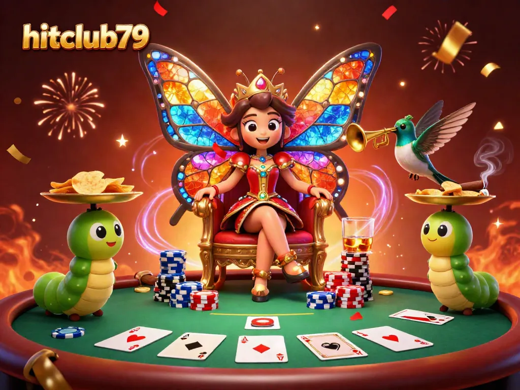 Experience the vibrant excitement of hitclub79, illustrated with colorful characters and casino elements.