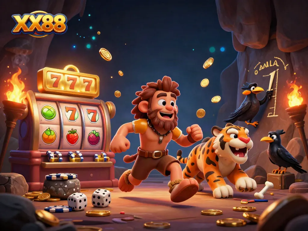 Engage with thrilling XX88 slot gameplay featuring vibrant symbols and dynamic characters in action.
