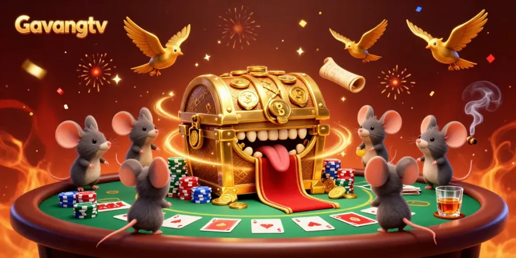 Experience the thrill of gambling at Gavangtv with dynamic characters and casino elements.