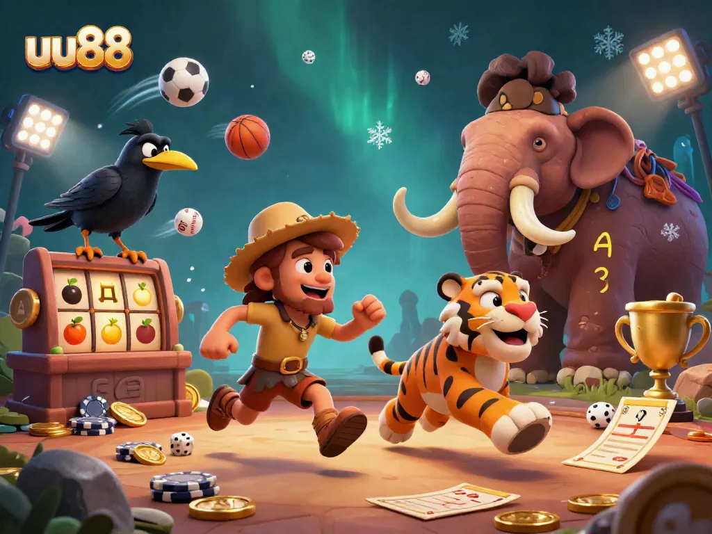 Engage in exciting prehistoric adventures at uu88's casino with vibrant characters and dynamic gaming elements.