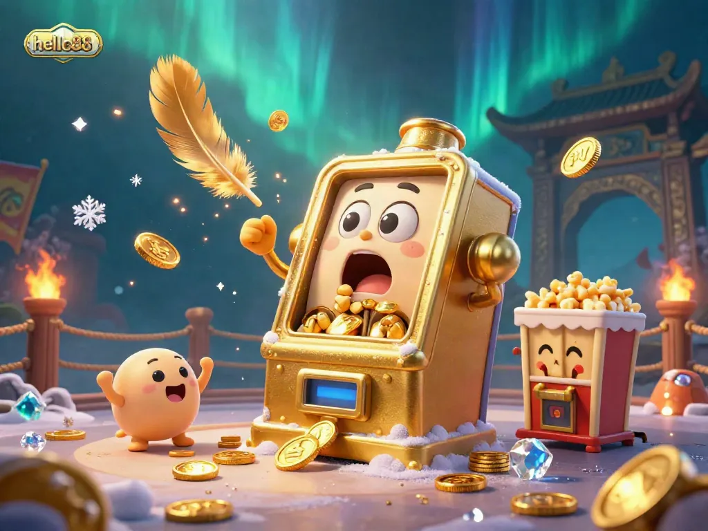 Experience the excitement of hello88's jackpot with a lively 3D slot machine and cheering characters.