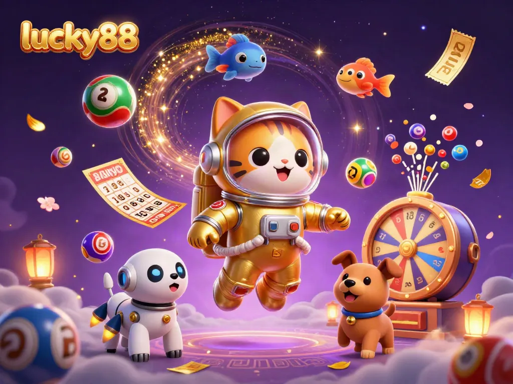 Experience the excitement of lucky88 with vibrant lottery elements and a dynamic casino atmosphere.