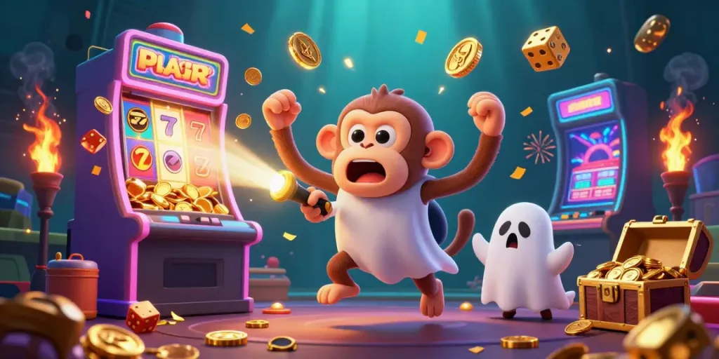 Experience thrilling gaming at xoso66 amidst a chaotic jackpot explosion in a lively casino scene.