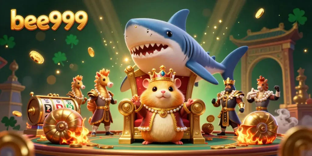 Engage with the bee999 casino adventure featuring the unique golden hamster king and his gambling kingdom.
