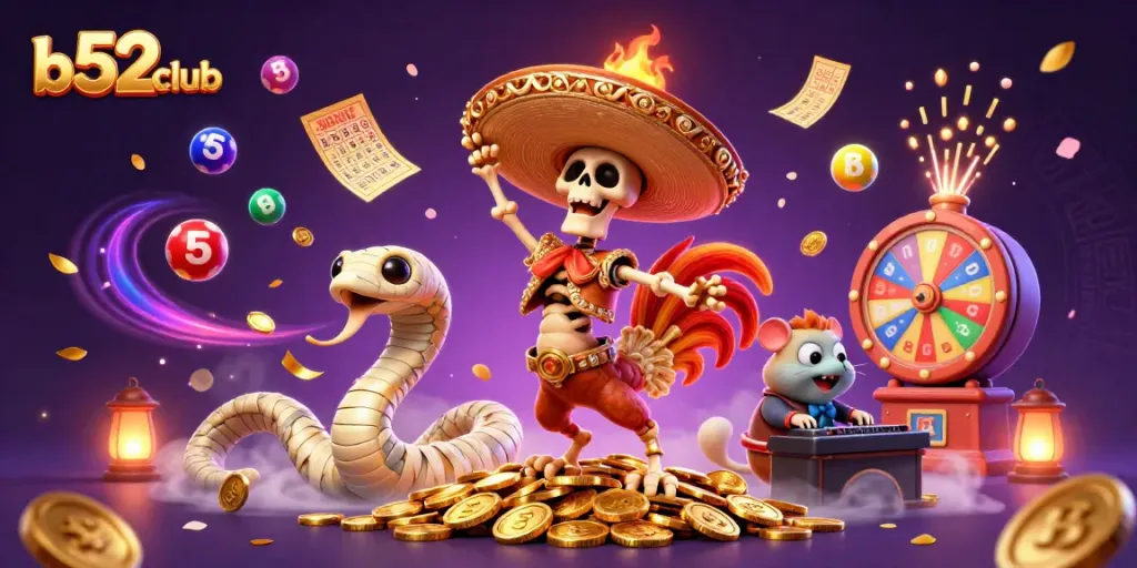 Win big with b52club in a captivating casino scene filled with excitement and energy.