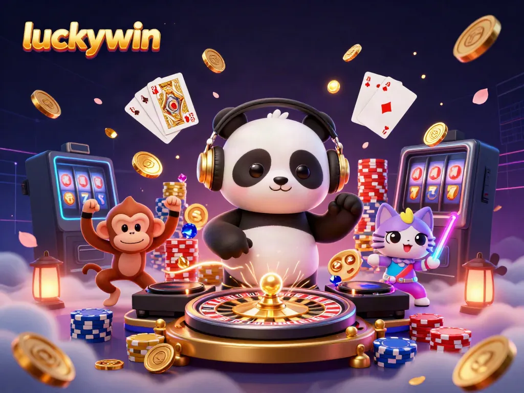 Experience winning thrills at luckywin with animated casino characters and vibrant visuals.