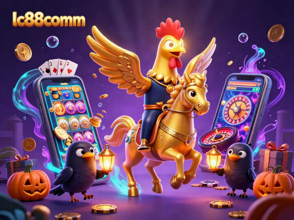 Engage with exciting gaming adventures at lc88comm amidst whimsical casino characters.