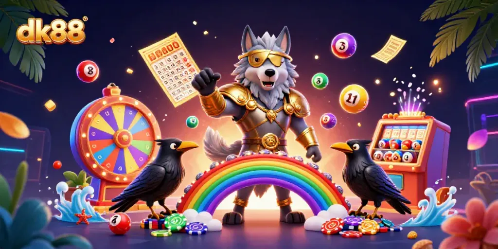 Experience the thrilling world of dk88 casino gaming with vibrant characters and dynamic elements.