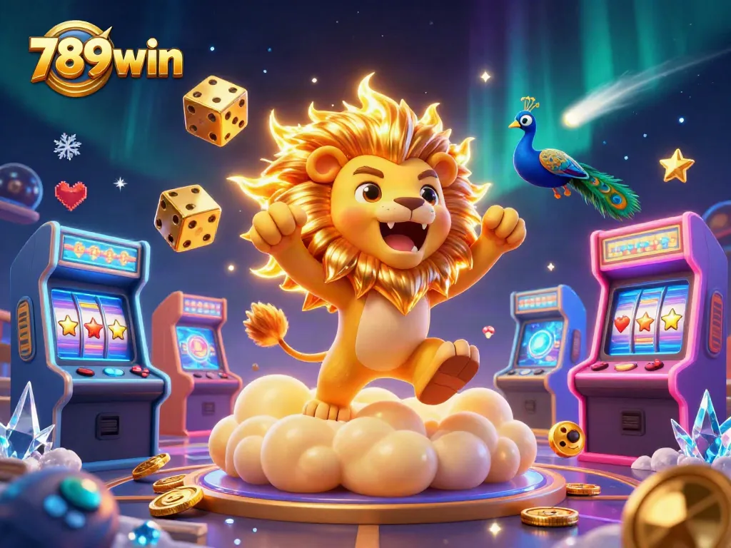Experience the excitement of slots and jackpots with 789win’s vibrant 3D casino illustration.