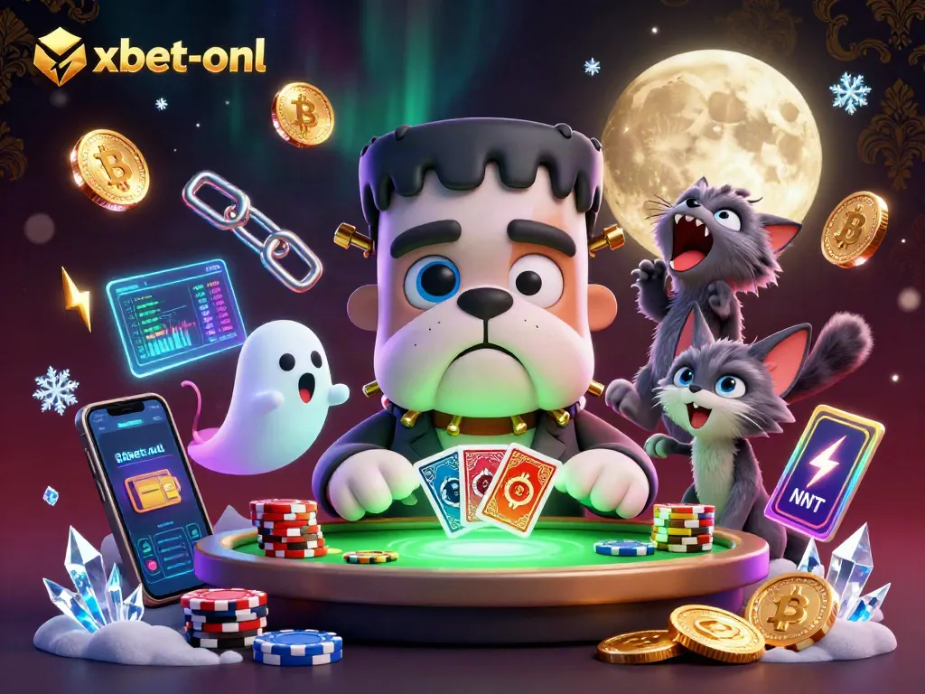 Experience thrilling gaming at OXBET: A 3D scene with vibrant characters and casino elements