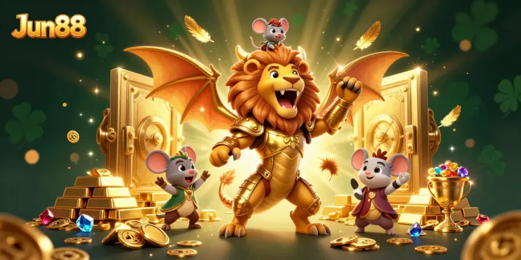 Experience thrilling wins at Jun88 with a vibrant, 3D chimeric casino adventure!