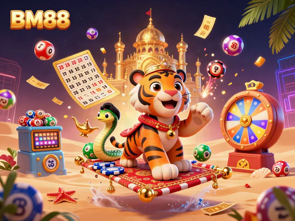 Engage with thrilling gameplay at BM88 as the Arabian Nights-themed tiger sultan takes you on a magical journey.