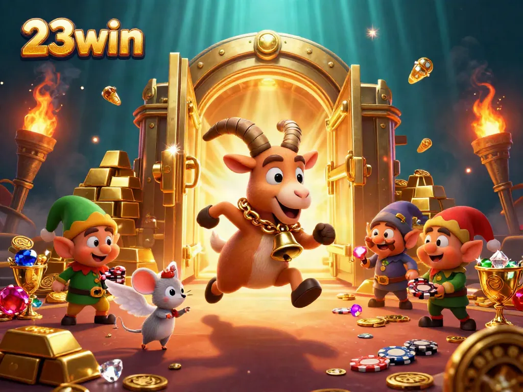 Experience thrilling gameplay at 23win with Krampus running a festive horror casino scene.