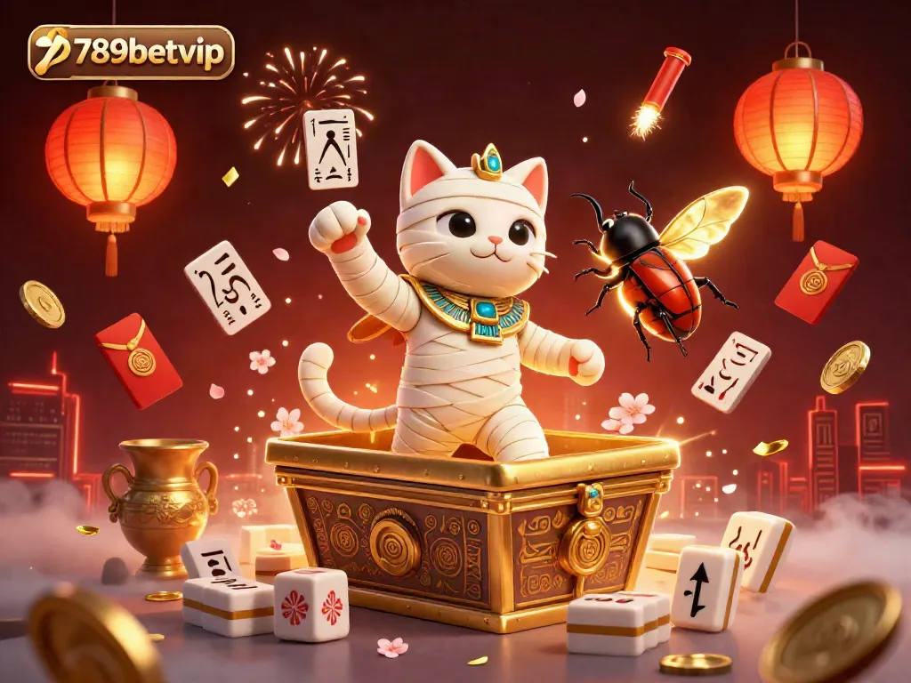 Engage with the vibrant 789betvip scene filled with colorful casino elements and characters.