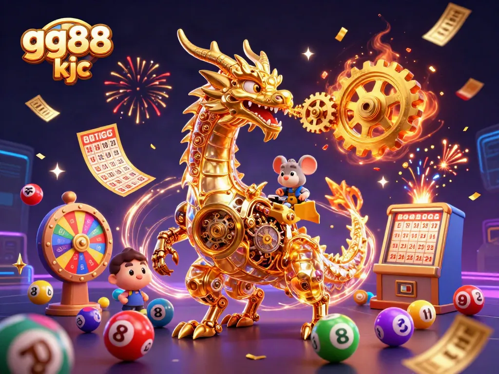 Experience thrilling gambling action with gg88 kjc in a vibrant 3D dragon-themed casino scene.