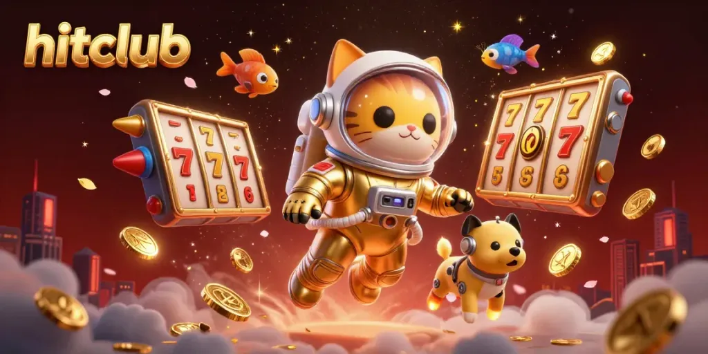 Experience vibrant gaming action at hitclub with dynamic slot reels and colorful symbols.