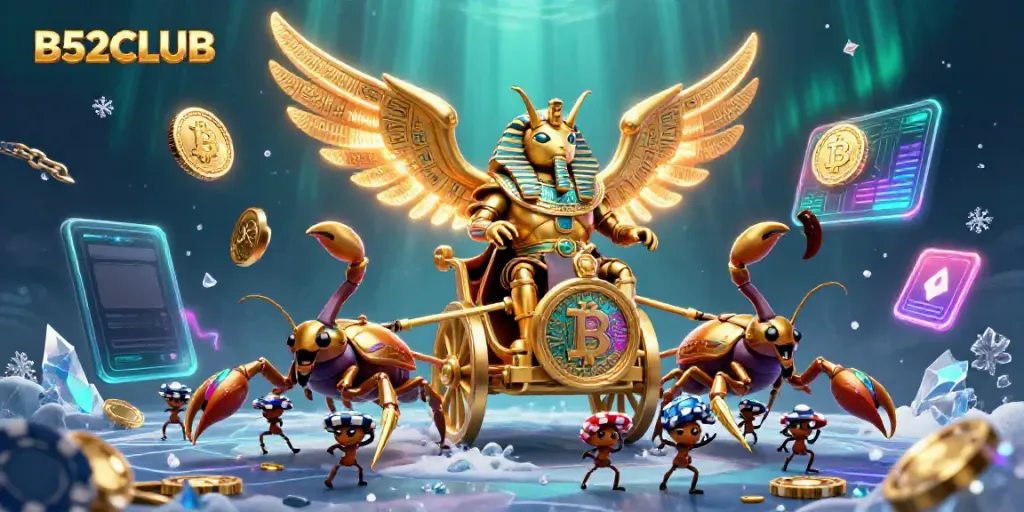 Experience the vibrant world of B52CLUB with captivating 3D gambling visuals and dynamic characters.