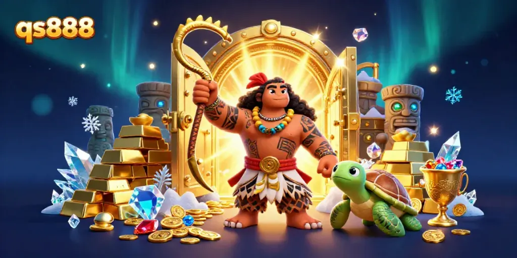 Experience the thrill at qs888 with our vibrant casino illustration showcasing dynamic gaming elements.