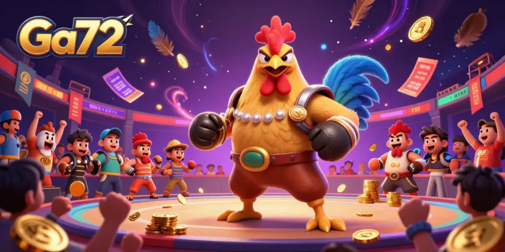 Ga72 captures the excitement of cockfighting with dynamic action scenes and thrilling betting elements.