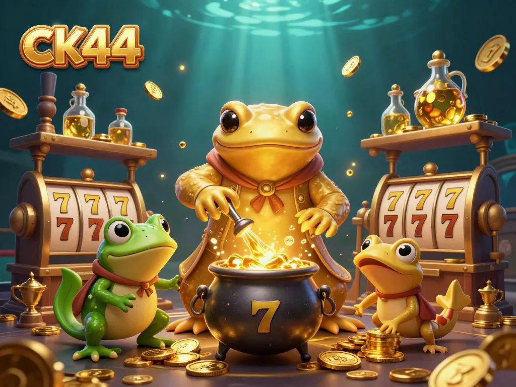 Experience winning with ck44 through vibrant 3D illustrations of a dynamic casino scene packed with excitement.
