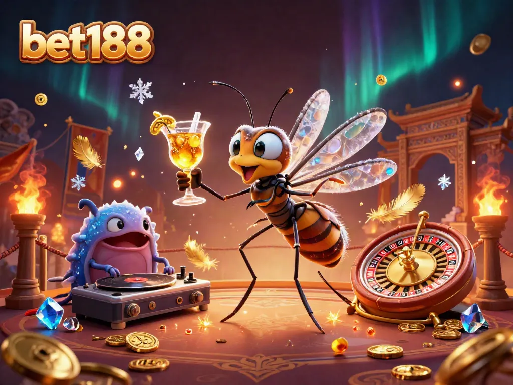 Experience the excitement of bet188 with an animated casino scene featuring unique characters and dynamic elements.