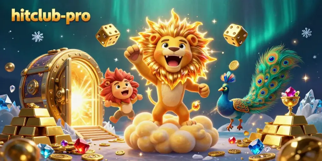 Win big with hitclub-pro featuring an energetic scene of colorful casino elements