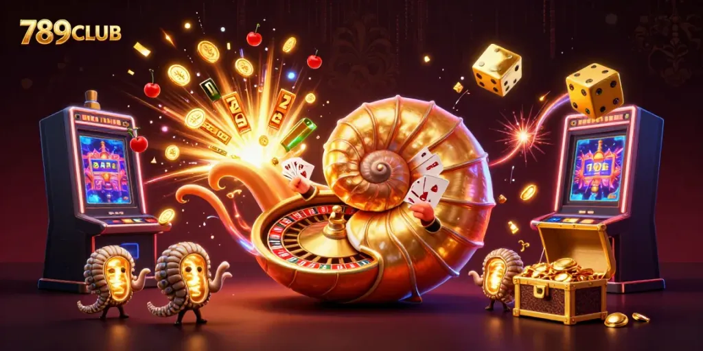 Experience thrilling gameplay with the vibrant 789CLUB casino featuring dynamic characters and a jackpot scene.