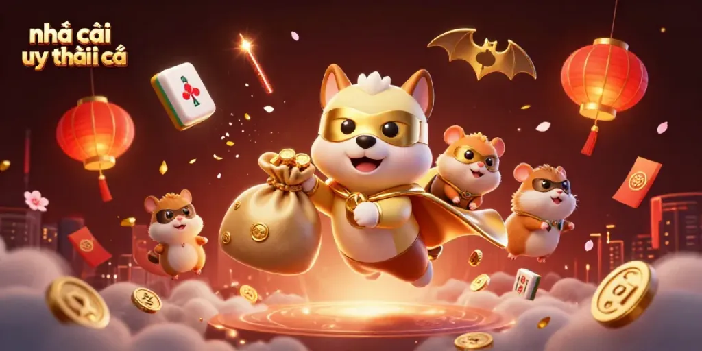 Experience the excitement of nhà cái uy tín là gì with our vibrant 3D superhero scene, featuring dynamic casino elements.