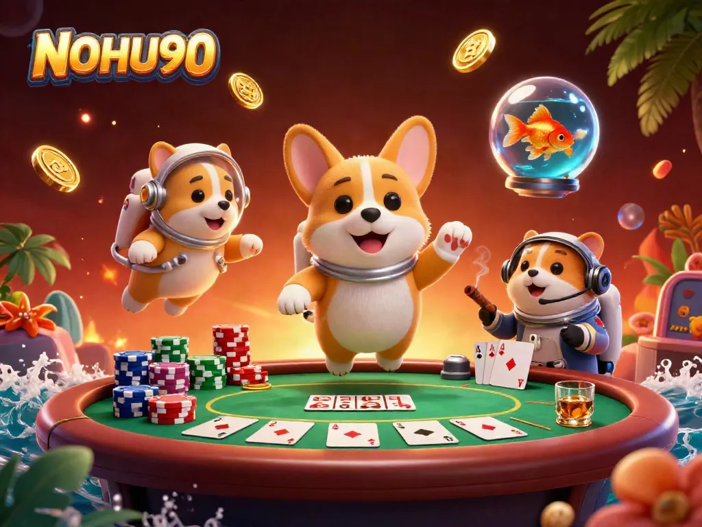 Experience thrilling gameplay at NOHU90 with vibrant casino elements and engaging characters.