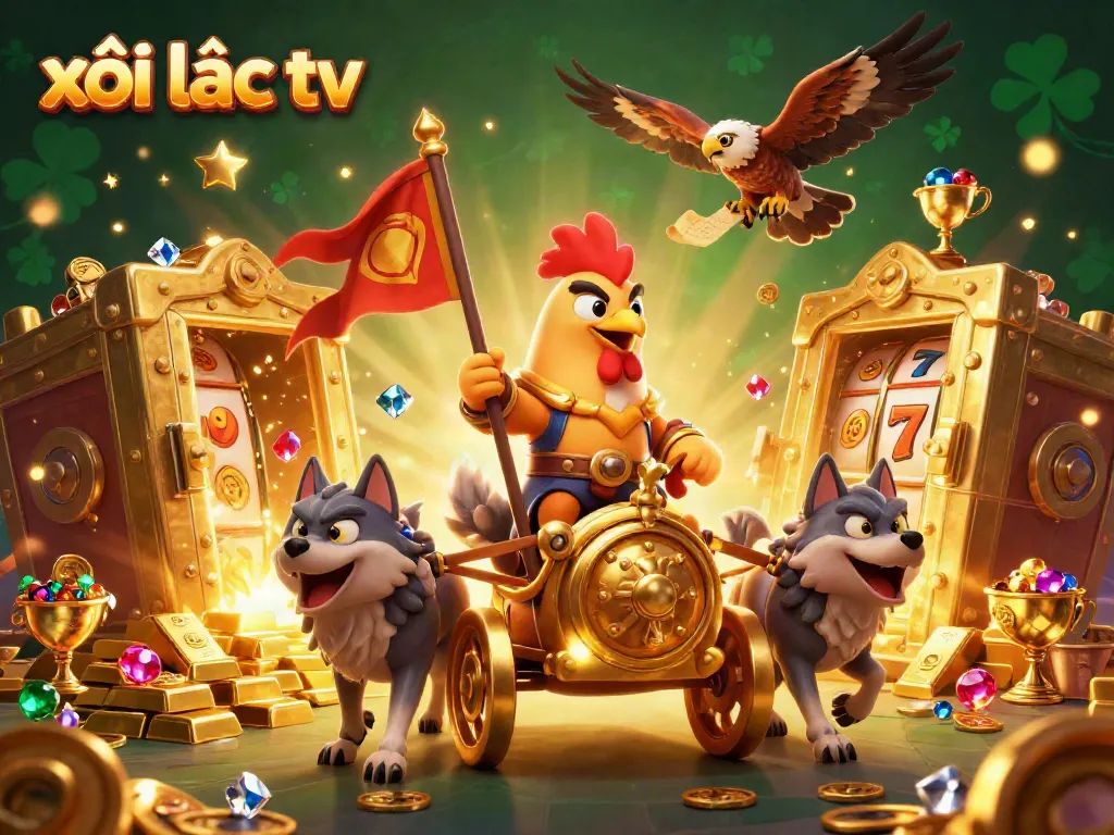 Experience thrilling wins with xôi lạc tv as a rooster warlord commands golden treasures.