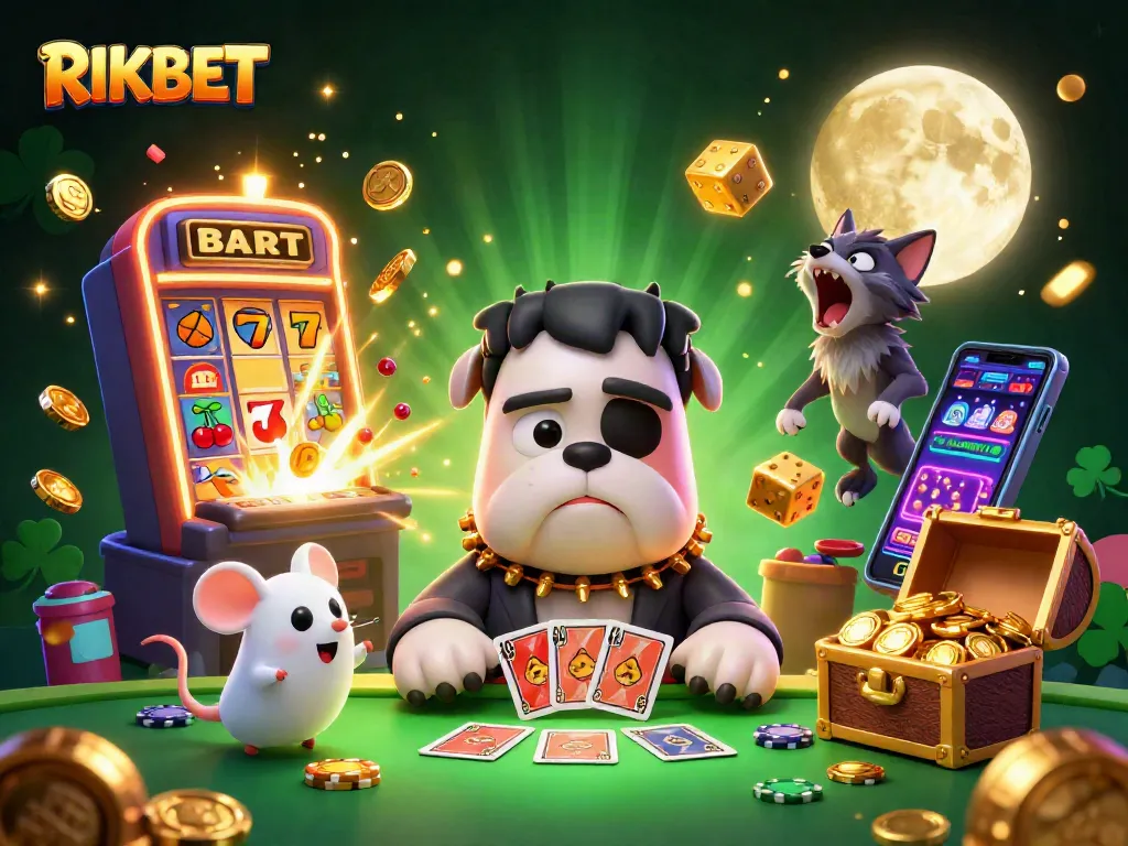 Experience thrilling games at RIKBET with vibrant characters and exciting casino elements.