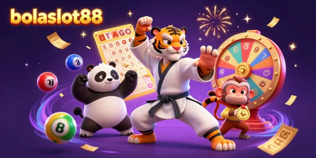 Engage with the excitement of gambling at bolaslot88 through vibrant 3D illustration, showcasing fun lottery elements.