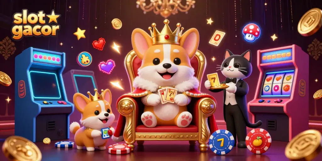Gamer menikmati mesin slot gacor dengan simbol buah dan jackpot saat beruntung.