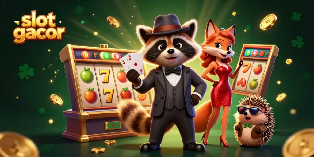 Menggandakan slot gacor dengan desain modern dalam ilustrasi 3D