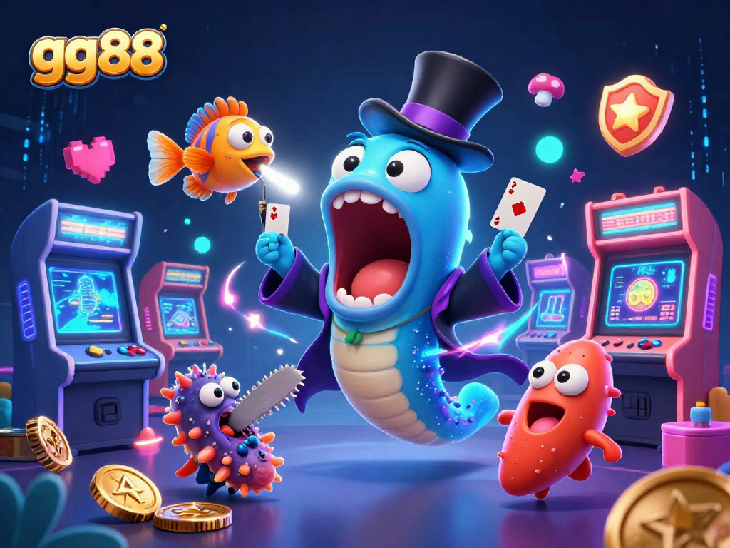 Experience thrilling gaming with gg88's deep-sea magical scene featuring unique characters and vibrant casino elements.