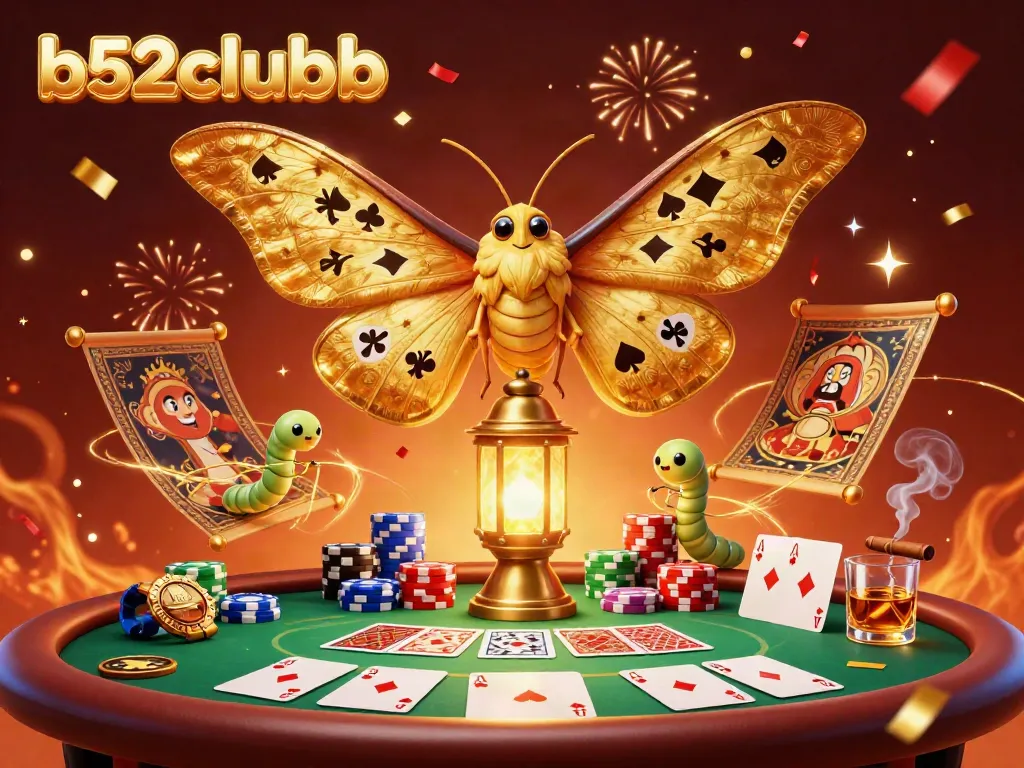 Engage in thrilling gameplay at b52clubb with exciting poker elements, showcasing vibrant casino atmosphere.