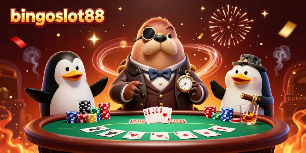 Bermain di bingoslot88 dengan suasana 3D menyenangkan di meja poker bawah laut.