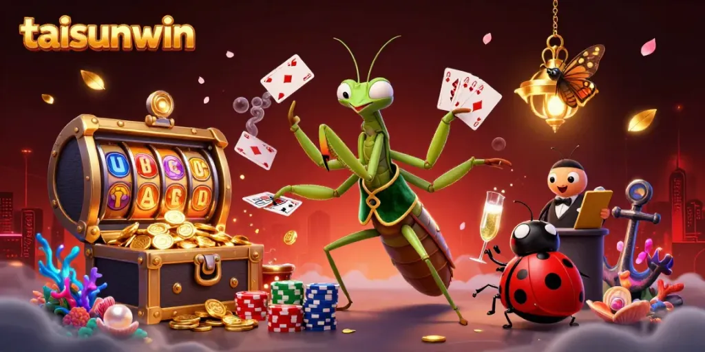 Experience exciting gaming action at taisunwin with interactive casino elements and vibrant characters.