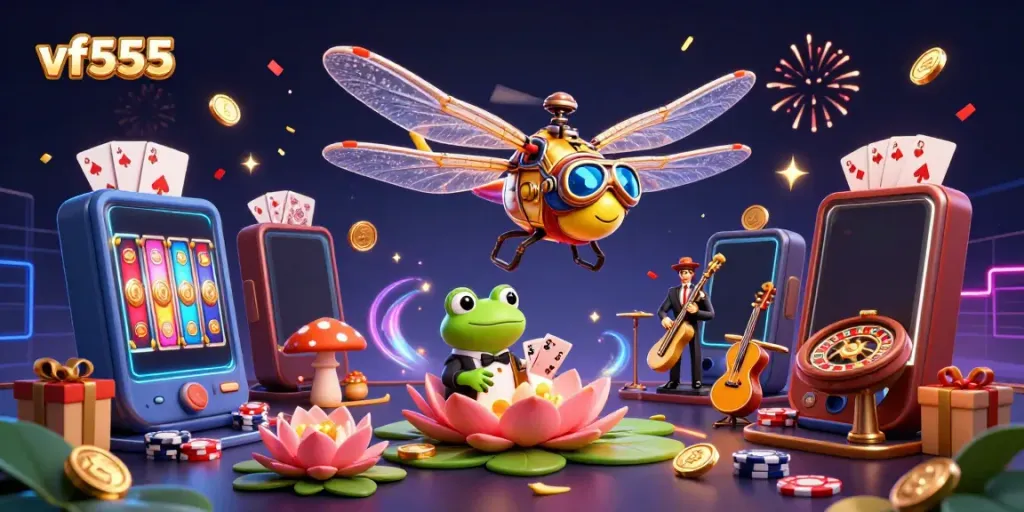 Experience the excitement of vf555 casino adventures with fun characters and dynamic game elements.