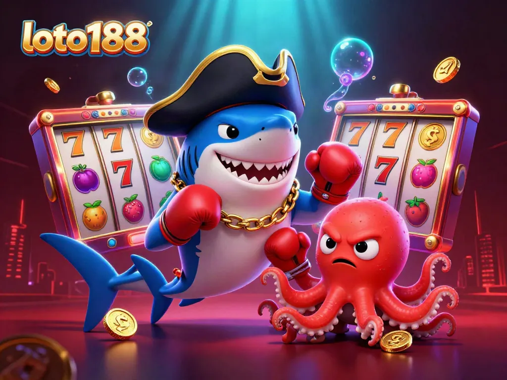 Experience thrilling gaming at loto188 with a vibrant 3D underwater casino adventure featuring fun characters.