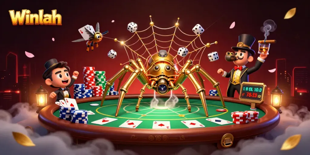 Experience the thrill of Winlah with a captivating casino scene filled with rich elements and dynamic action.