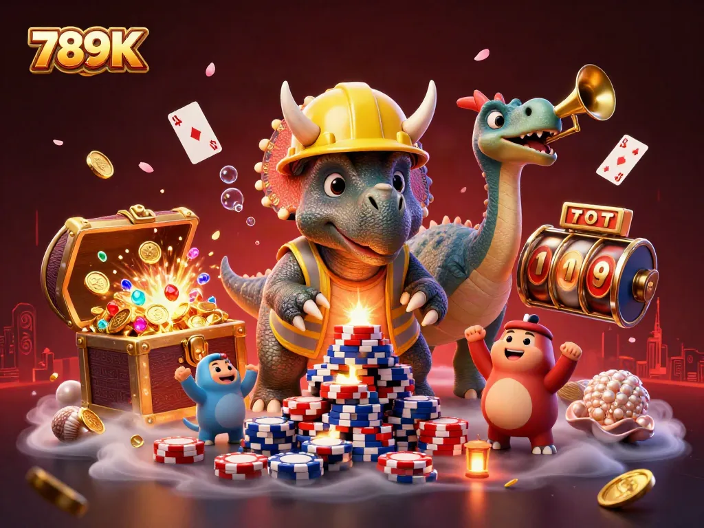 Experience thrilling online gaming with 789K, where vibrant casino elements and excitement collide.
