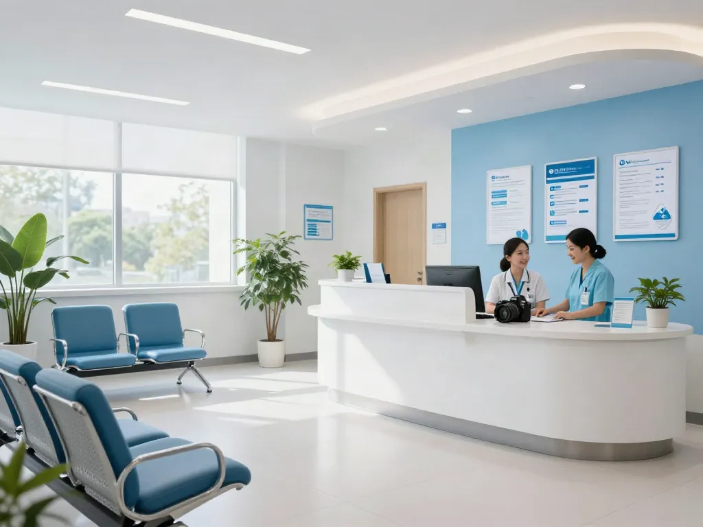 link slot in a modern healthcare environment, showcasing patient care and wellness center.